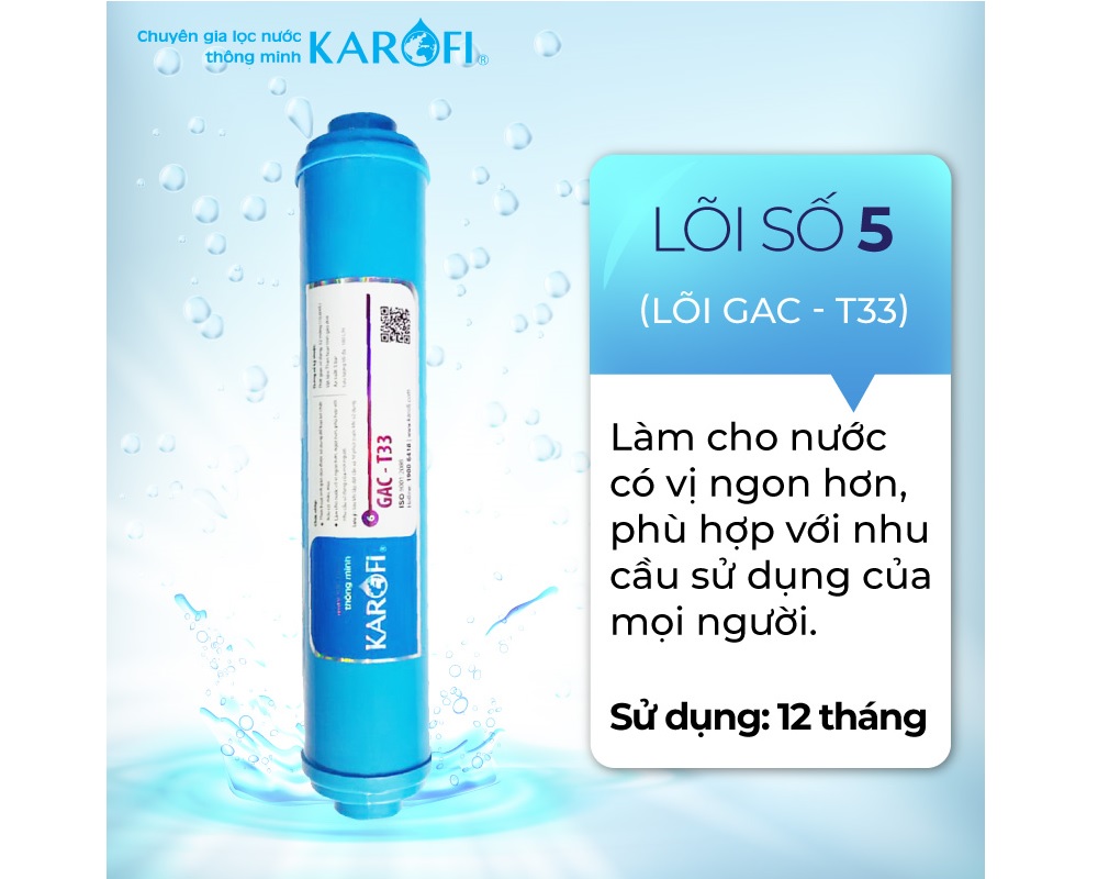 Lõi lọc KAROFI số 5 - Lõi khoáng đá - Hàng Chính Hãng