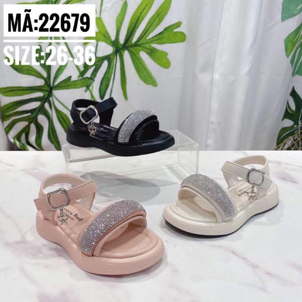 Dép quai hậu đính đá bé gái - Sandal A22679 - sandal Kiểu dáng trendy