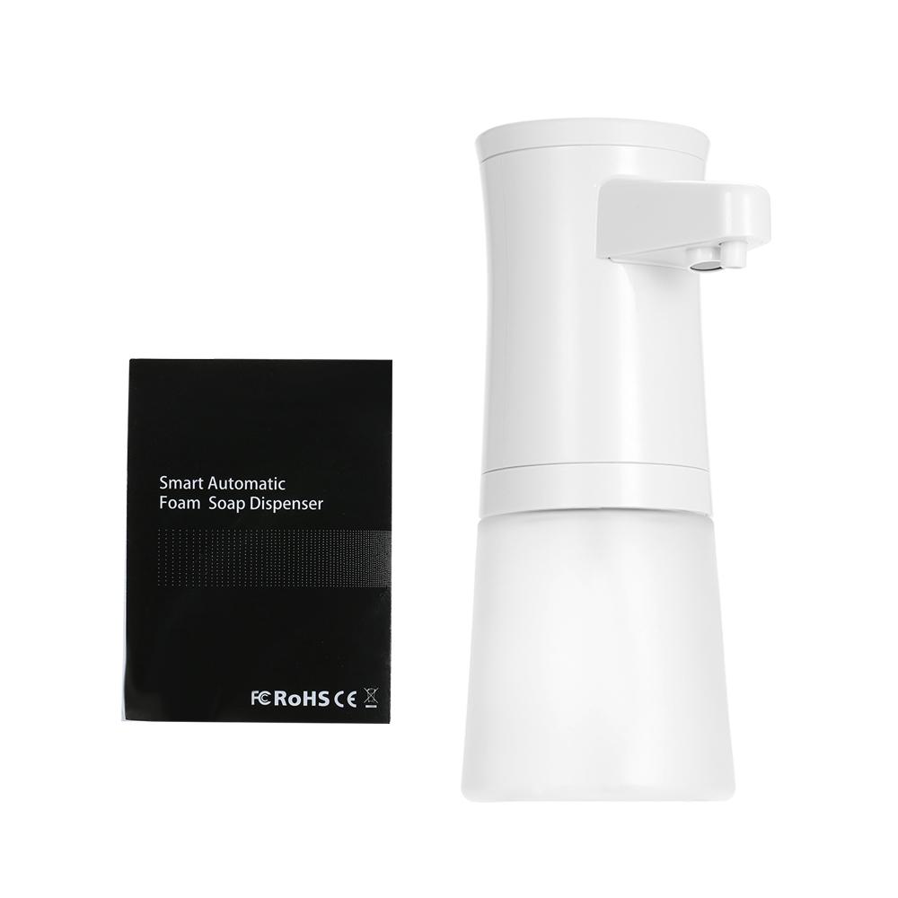 350ML Automatic Foaming Soap Dispenser Infrared Motion Sensor Hands Free Touchless Liquid Shampoo Shower Gel Soap Foam Pump for Kitchen Bathroom