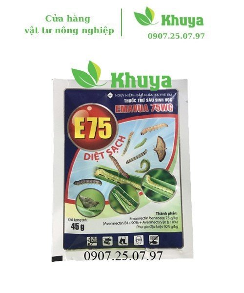 Thuốc trừ sâu sinh học E75 45g Sâu - Nhện