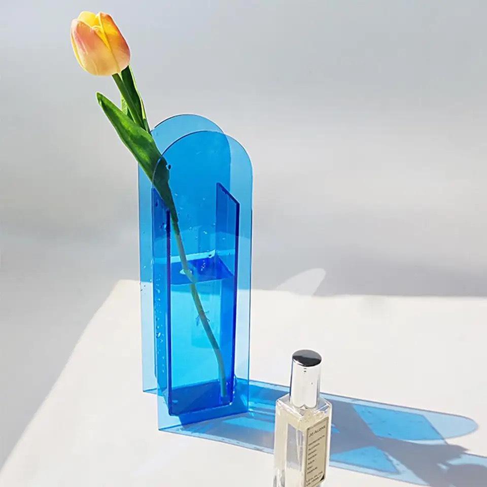 Hàng cao cấp, Bình Hoa Mica để bàn, Lọ hoa mica, trang trí văn phòng, tiệc cưới, trang trí nhà cửa, nhiều màu sắc