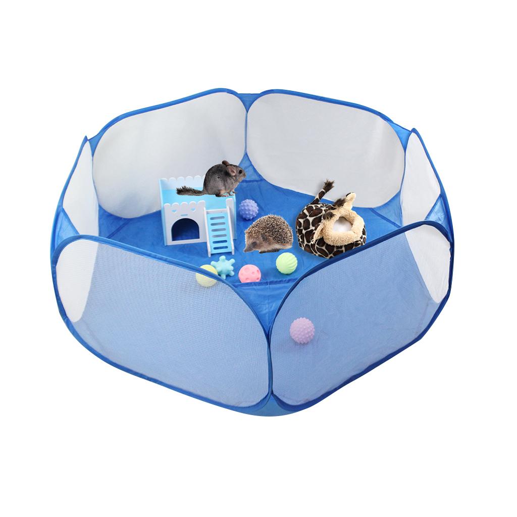 2x Foldable Play Pen Cage For Hamster Rabbit Guinea Pig Gerbil Mice Sky Blue