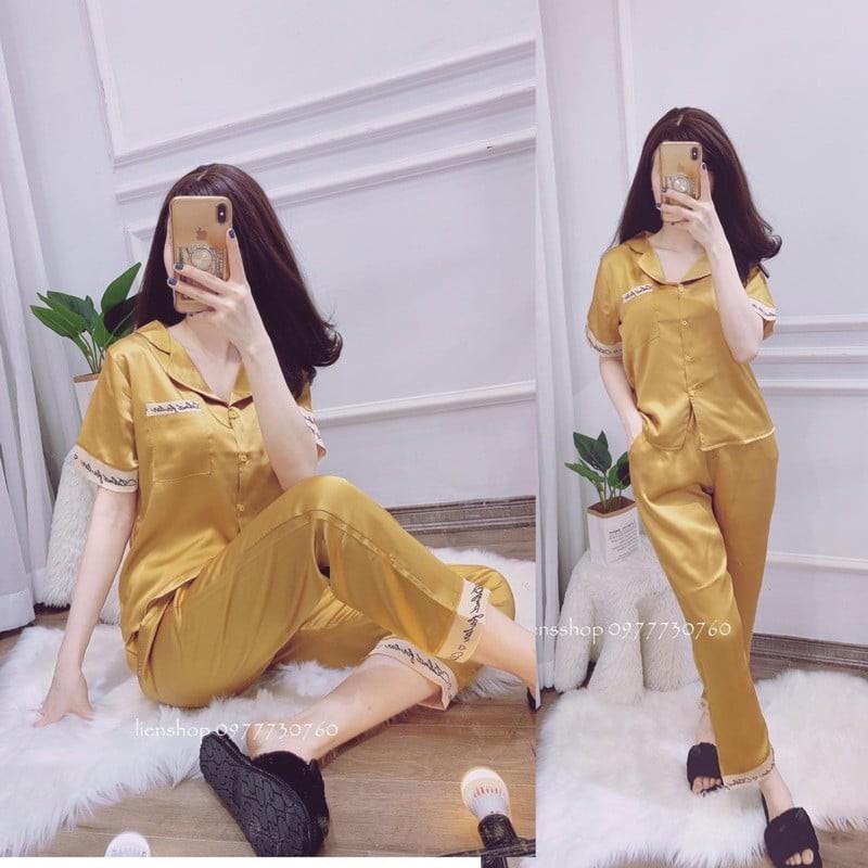 Bộ pijama SATIN LỤA cao cấp - quần dài có túi