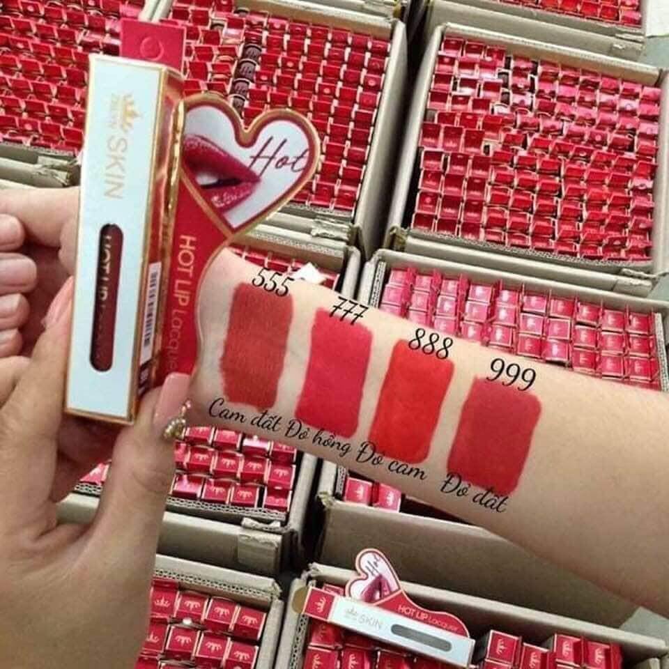 [999-RED SOIL - ĐỎ ĐẤT] SON KEM LÌ HOT LIP LACQUER ZELYN SKIN