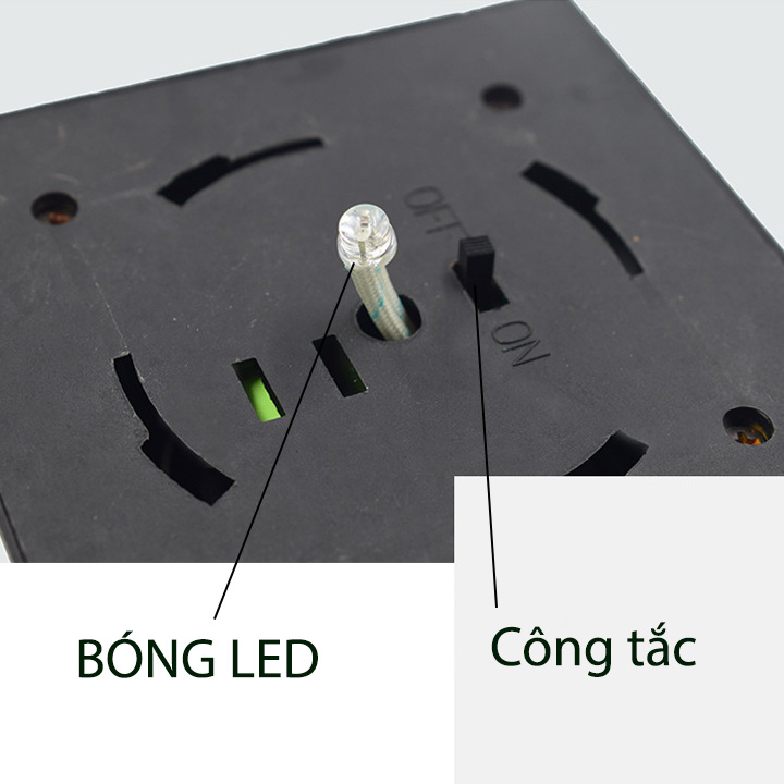 Đèn Led năng lượng mặt trời cắm sân vườn vỏ nhựa ABS