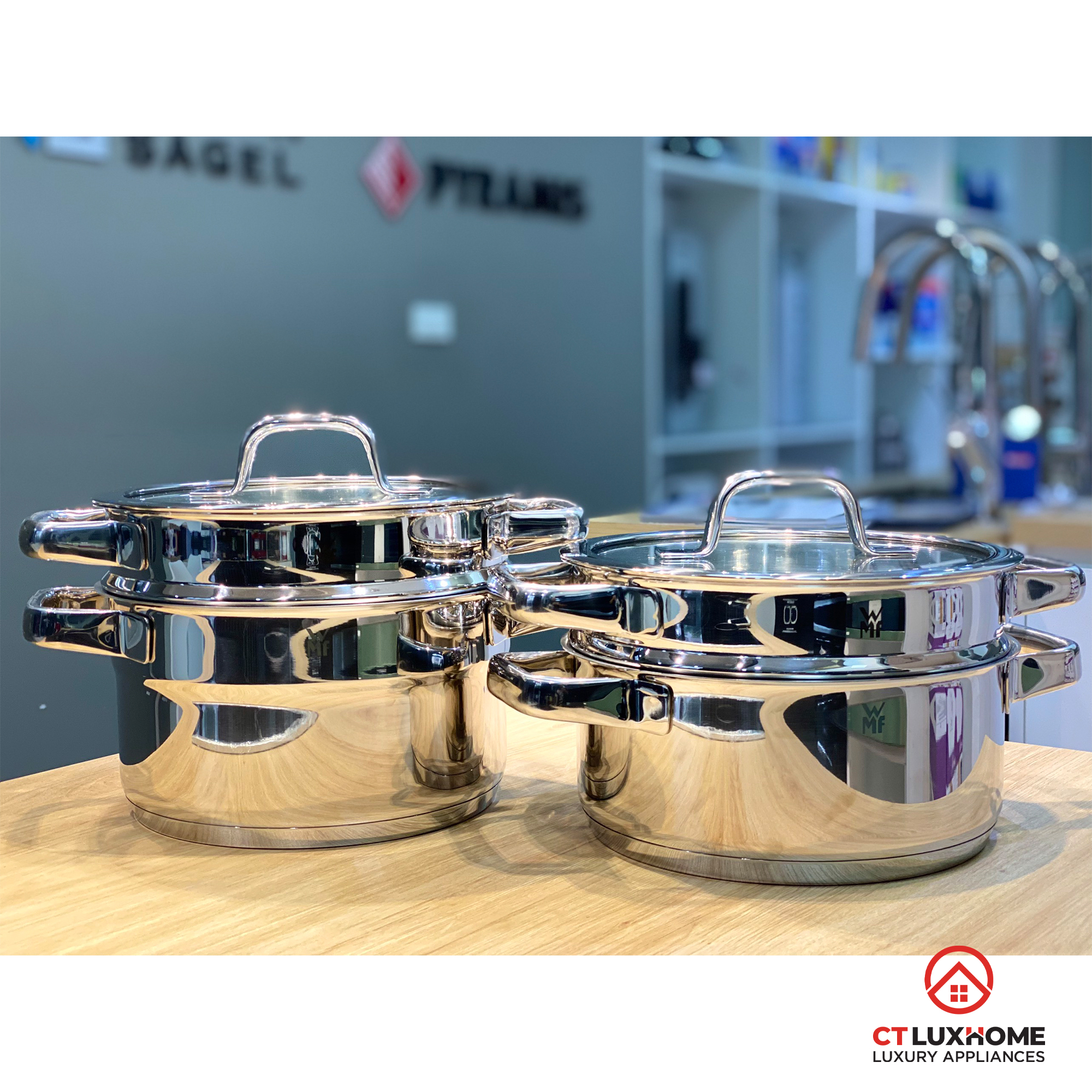 Bộ nồi 4 Món Compact Cuisine Chất Liệu Thép Cromargan Không Gỉ, Có Thể Xếp Chồng Lên Nhau 20cm - 0798046380