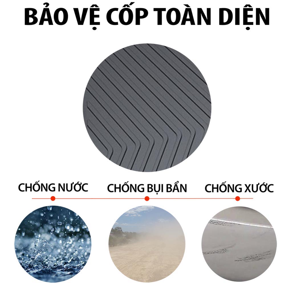 Lót cốp nhựa dành cho xe Kia Soluto - Hàng Chính Hãng