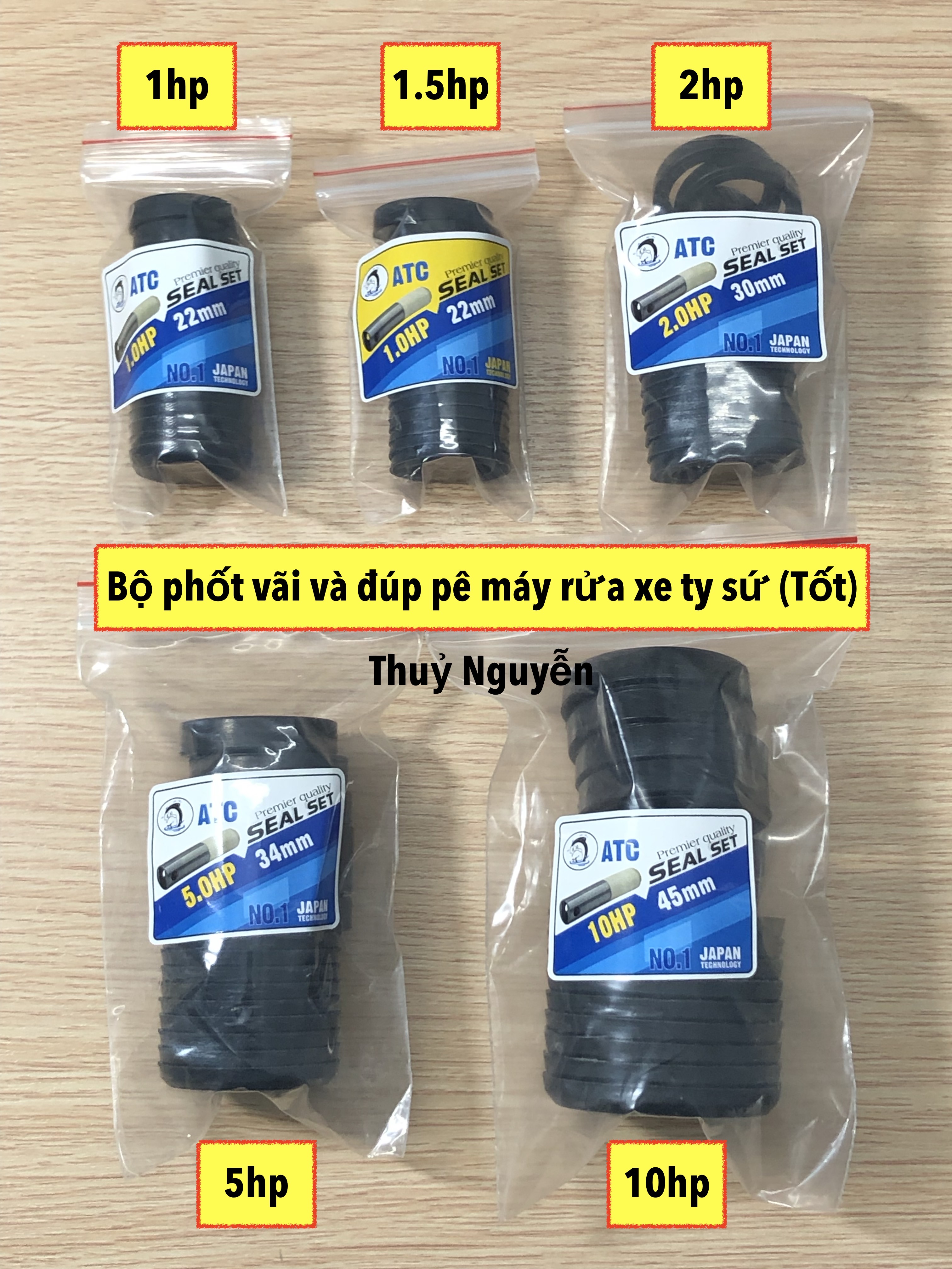Bộ phốt vãi và luppe máy rửa xe pít tông sứ 1hp, 1.5hp, 2hp, 5hp, 7hp và 10hp. Hàng tốt theo tiêu chuẩn Nhật Bản