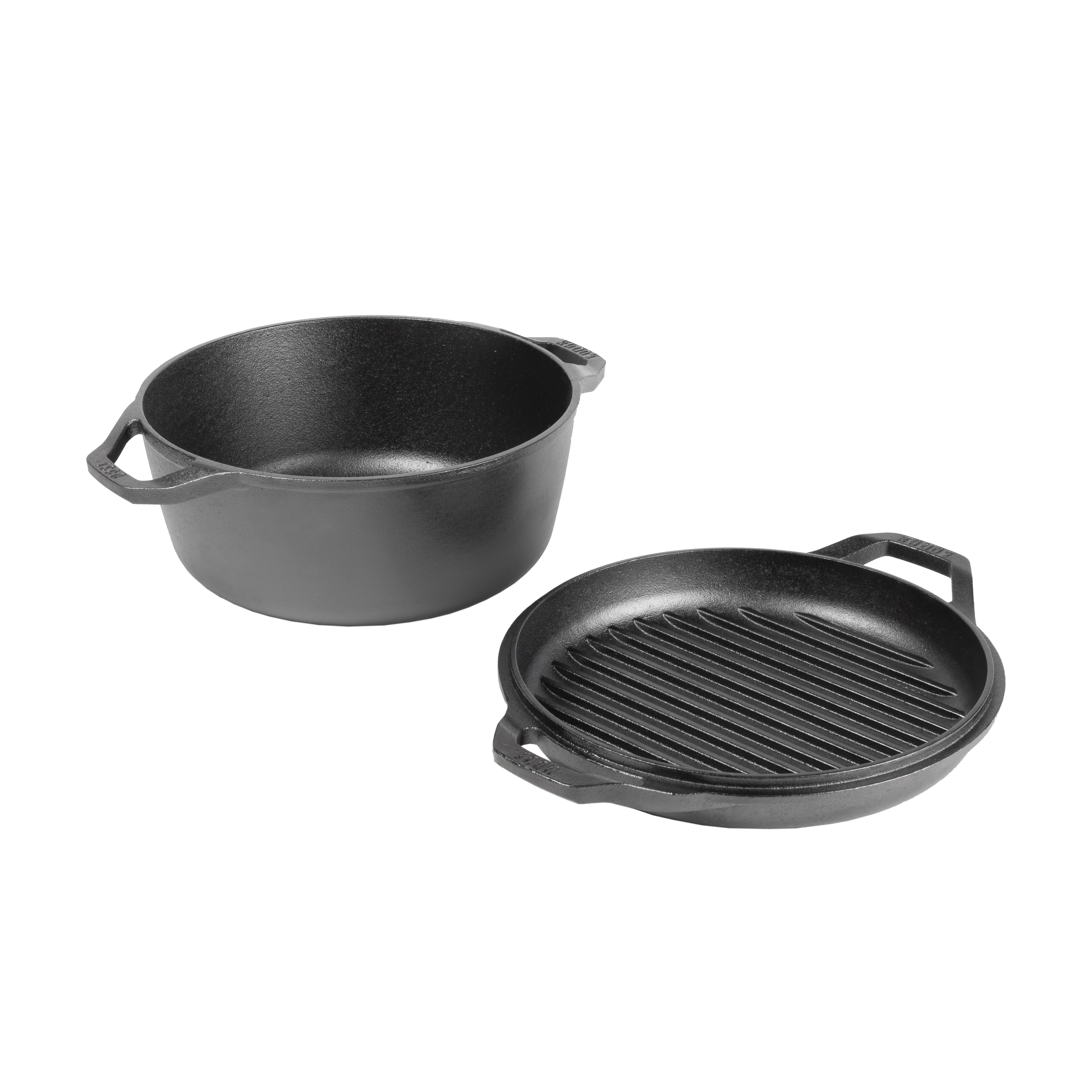 Lodge - Bộ nồi chảo gang nướng tròn - 5.68L