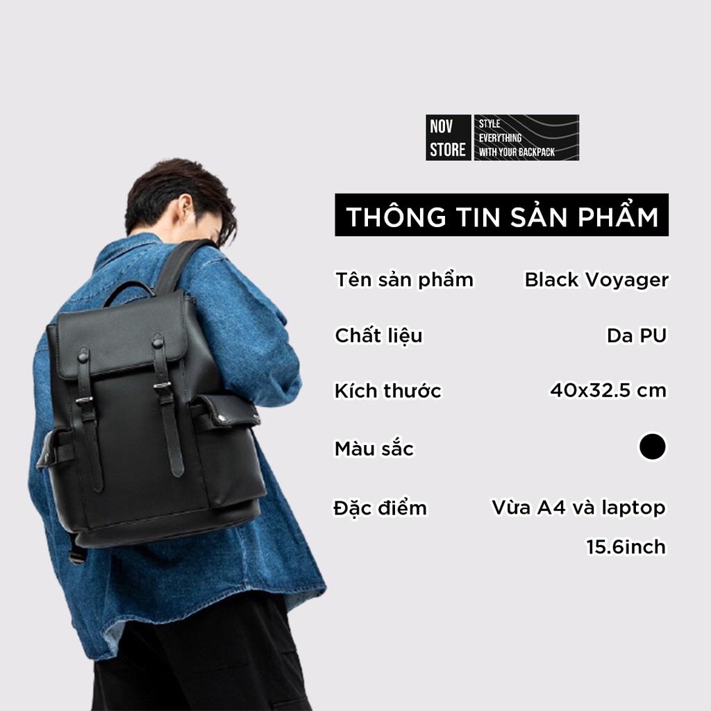 Balo da đứng form như hình chất da PU dày dặn, cứng cáp, chống thấm nước-Voyagers Backpack,novstore