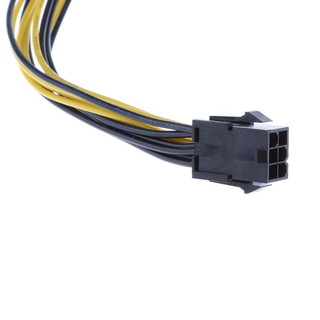 2pcs Video Card Splitter Cable 6 to 2xPCIe 8pin+2x 15pin SATA to 6pin PCIe