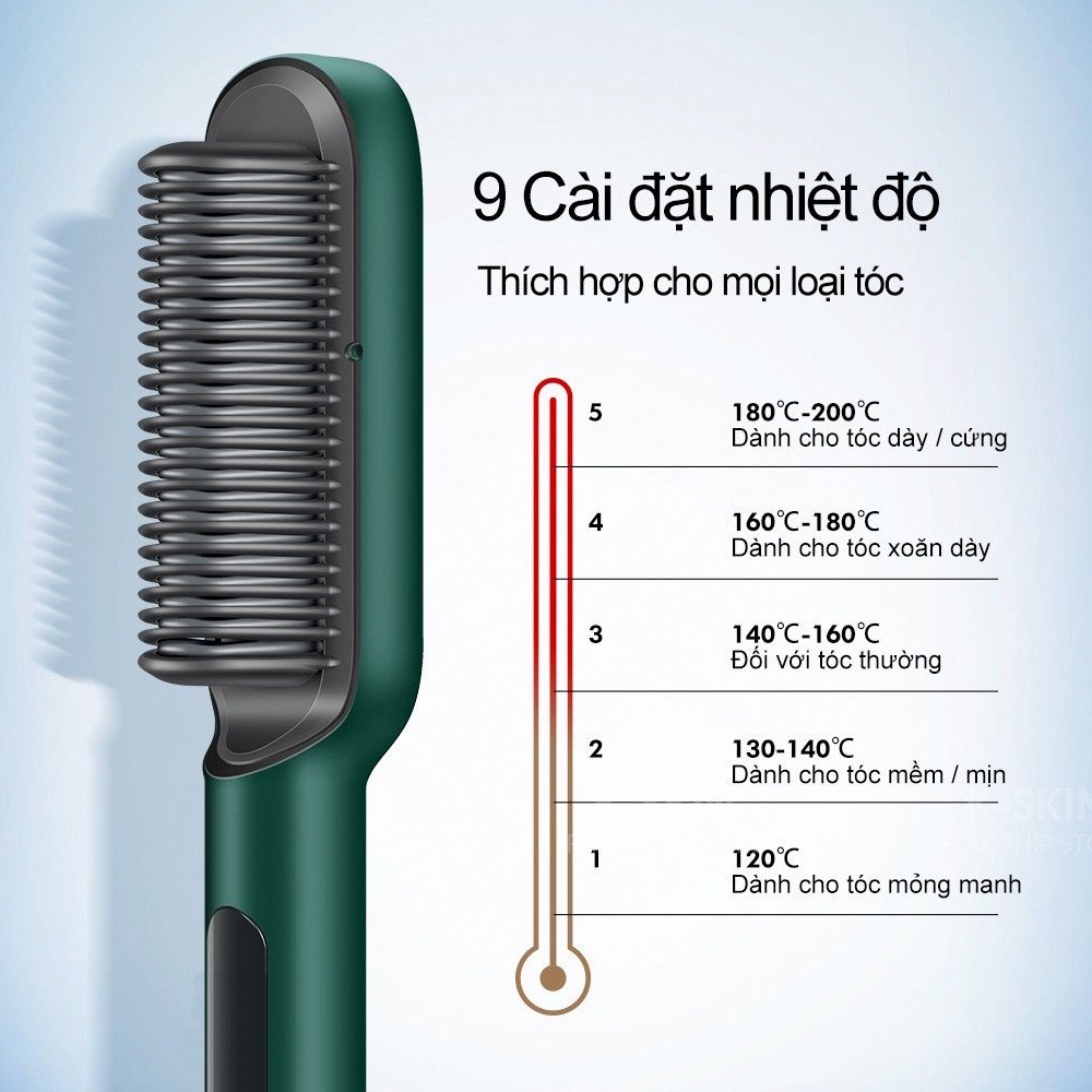 Lược điện chải tóc thẳng tạo kiểu tóc phù hợp - LƯỢC ĐIỆN TẠO KIỂU TÓC 4 in 1 ĐA NĂNG DƯỠNG TÓC BÓNG MƯỢT