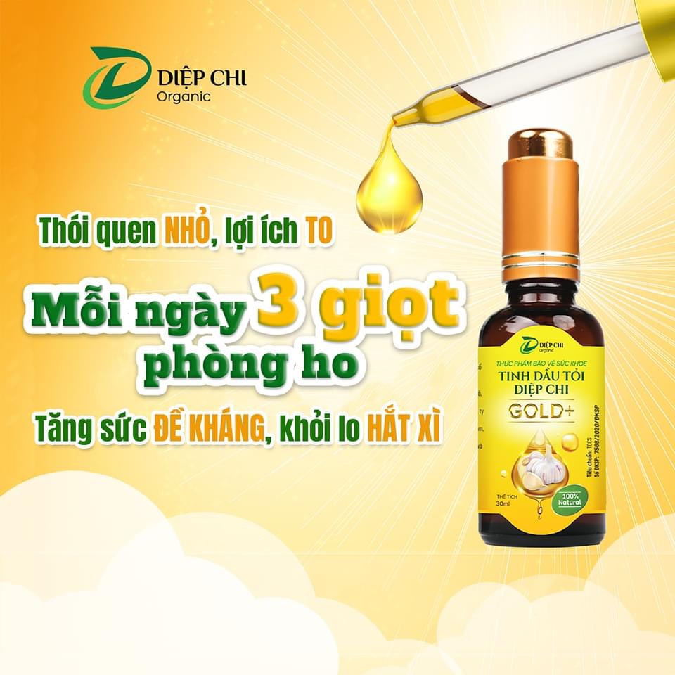 Dầu tỏi diệp chi gold+ chính hãng - hỗ trợ tăng sức để kháng cho cả nhà