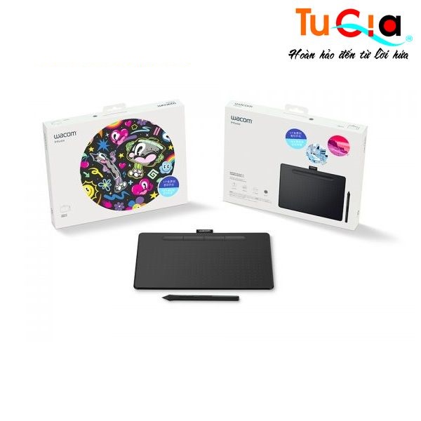 Bảng vẽ cảm ứng Wacom Intuos S CTL-4100 Small (Black) - Hàng chính hãng