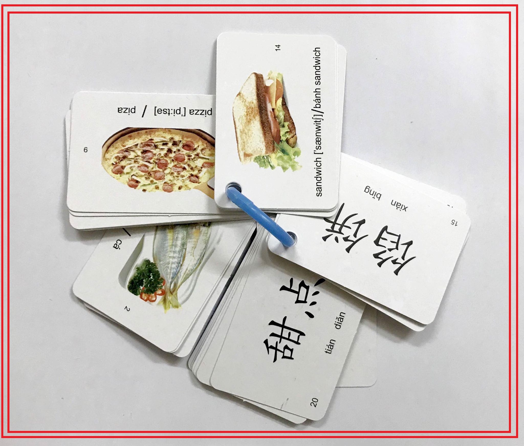 Flashcard tiếng Trung Anh Việt - Bộ thẻ học từ vựng tiếng Trung thông minh bộ 600 thẻ từ vựng anh hoa việt 20 chủ đề