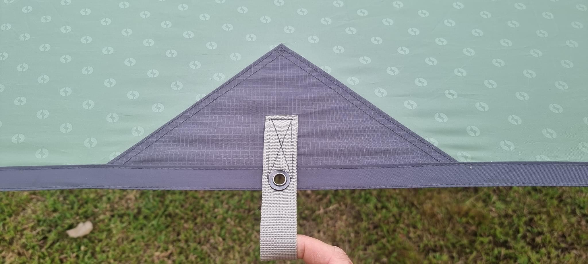 Hexa Tarp 4,4m × 4m + bộ trụ 2m (chống thấm mưa) xanh rêu