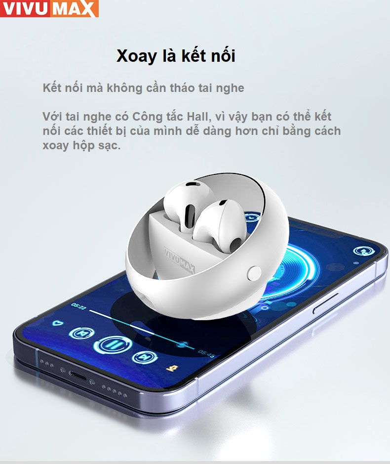 Tai nghe Bluetooth 5.3 cao cấp Vivumax VX5 - Hàng Chính Hãng