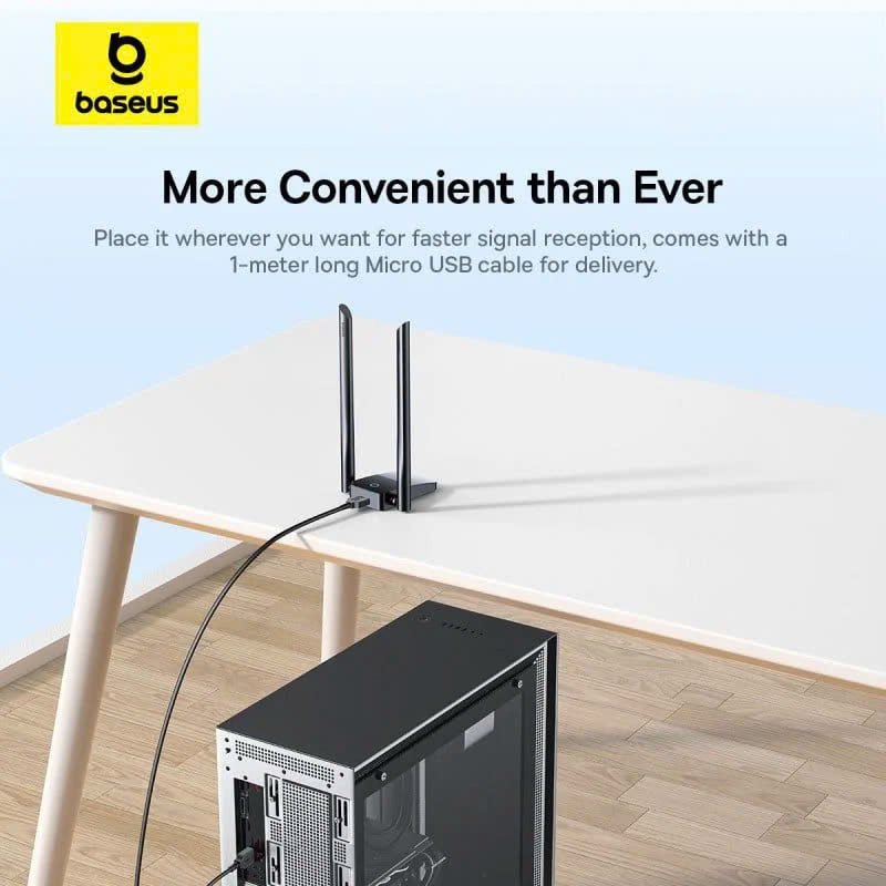 USB Wi-Fi 5/6 Baseus FastJoy Series WiFi Adapter (Ăng-ten ngoài) [ hàng chính hãng