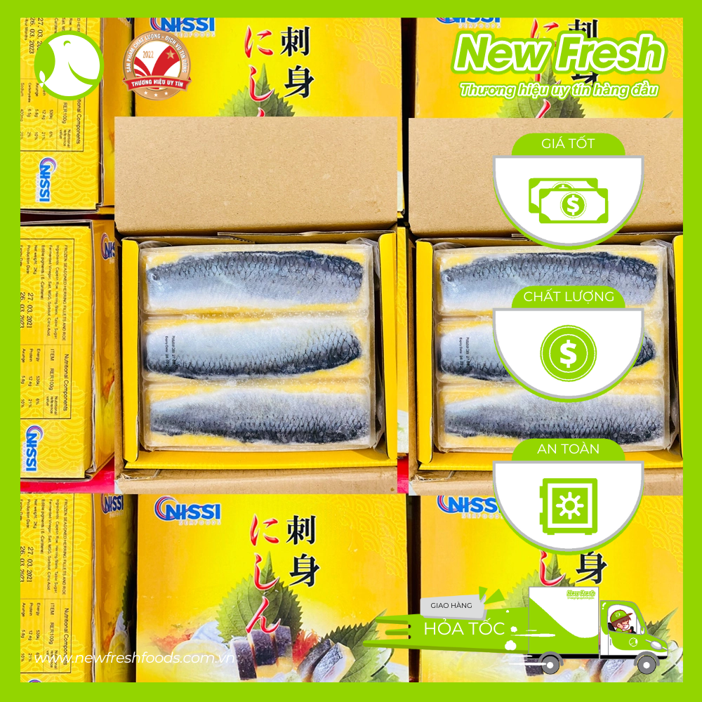 Cá Trích Ép Trứng Nissi Vị Tự Nhiên Màu Vàng - Hộp 1Kg