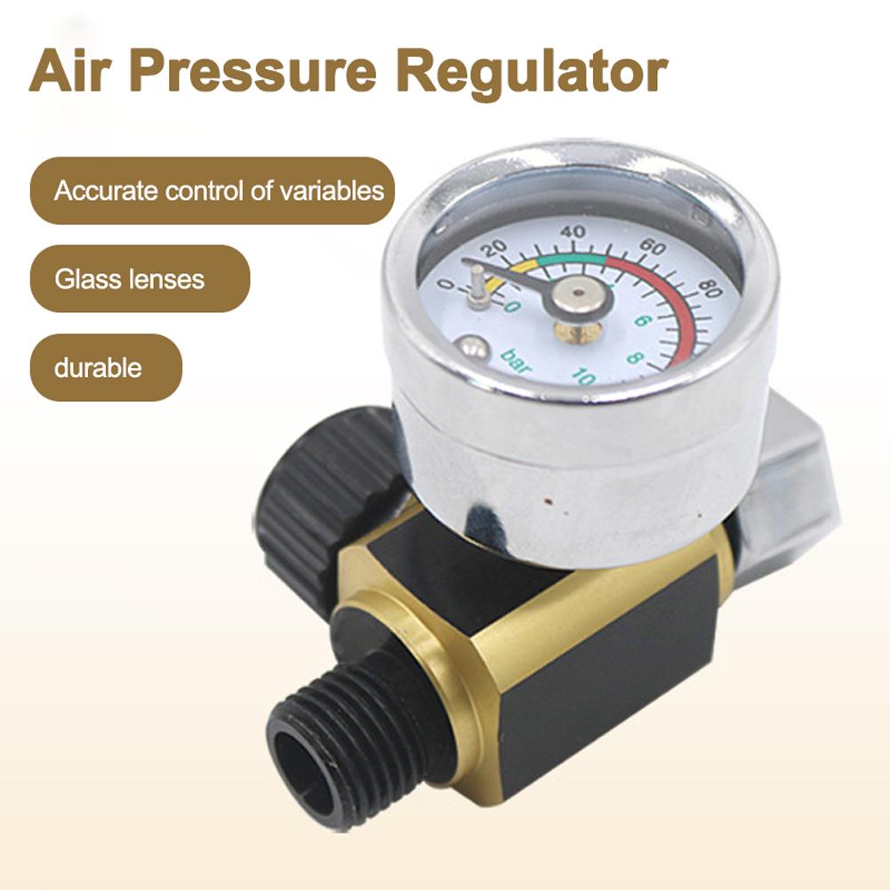 Universal Metal Sprayer Machine Air Pressure Regulator Gauge 0-0.10Bar G1/4 Adjustable Pressure Regulating Regulator