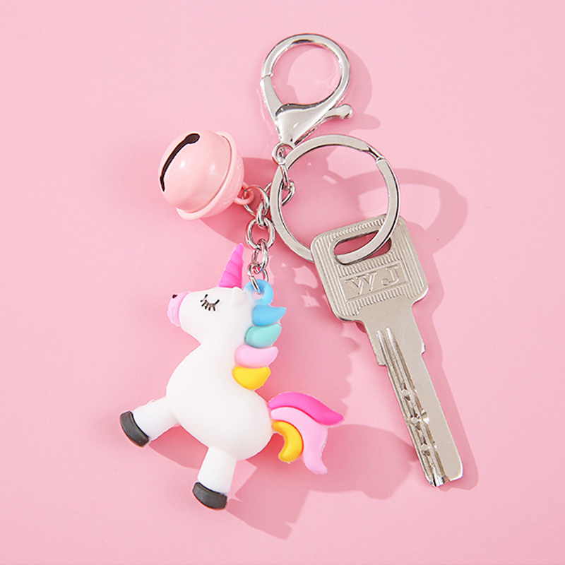 Móc Chìa Khóa, Balo Hình Chú Ngựa Pony, Unicorn, Ngựa 1 Sừng Hàn Quốc Dễ Thương- Kèm Chuông