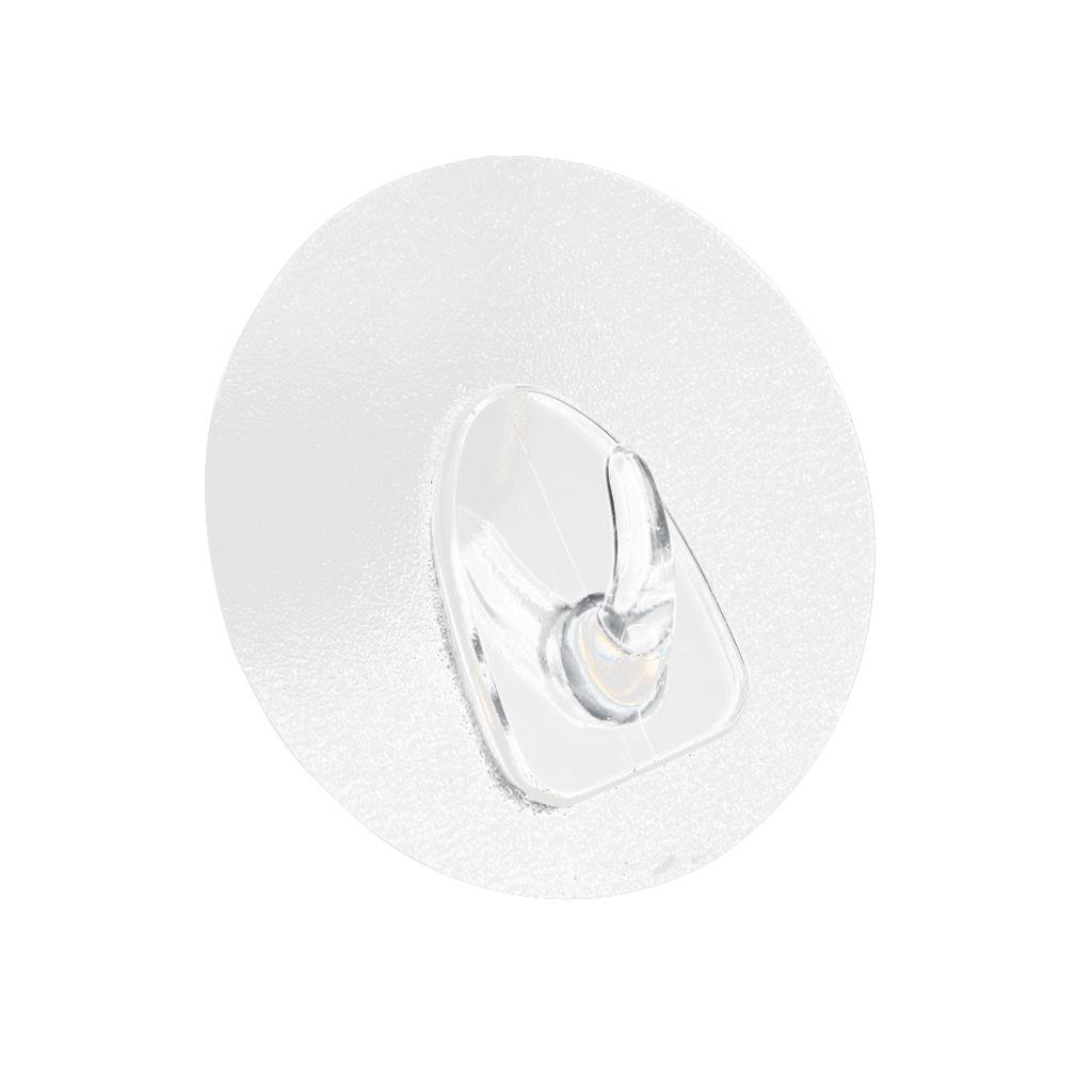 3x Self Adhesive Utility Hooks Wall Hook Traceless Sticky Clothes Towel Hanger, Clear