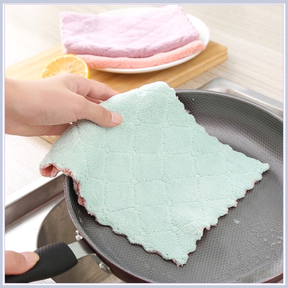 Set 10 khăn lau tay , lau bếp 2 mặt dày dặn , đa năng siêu thấm hút