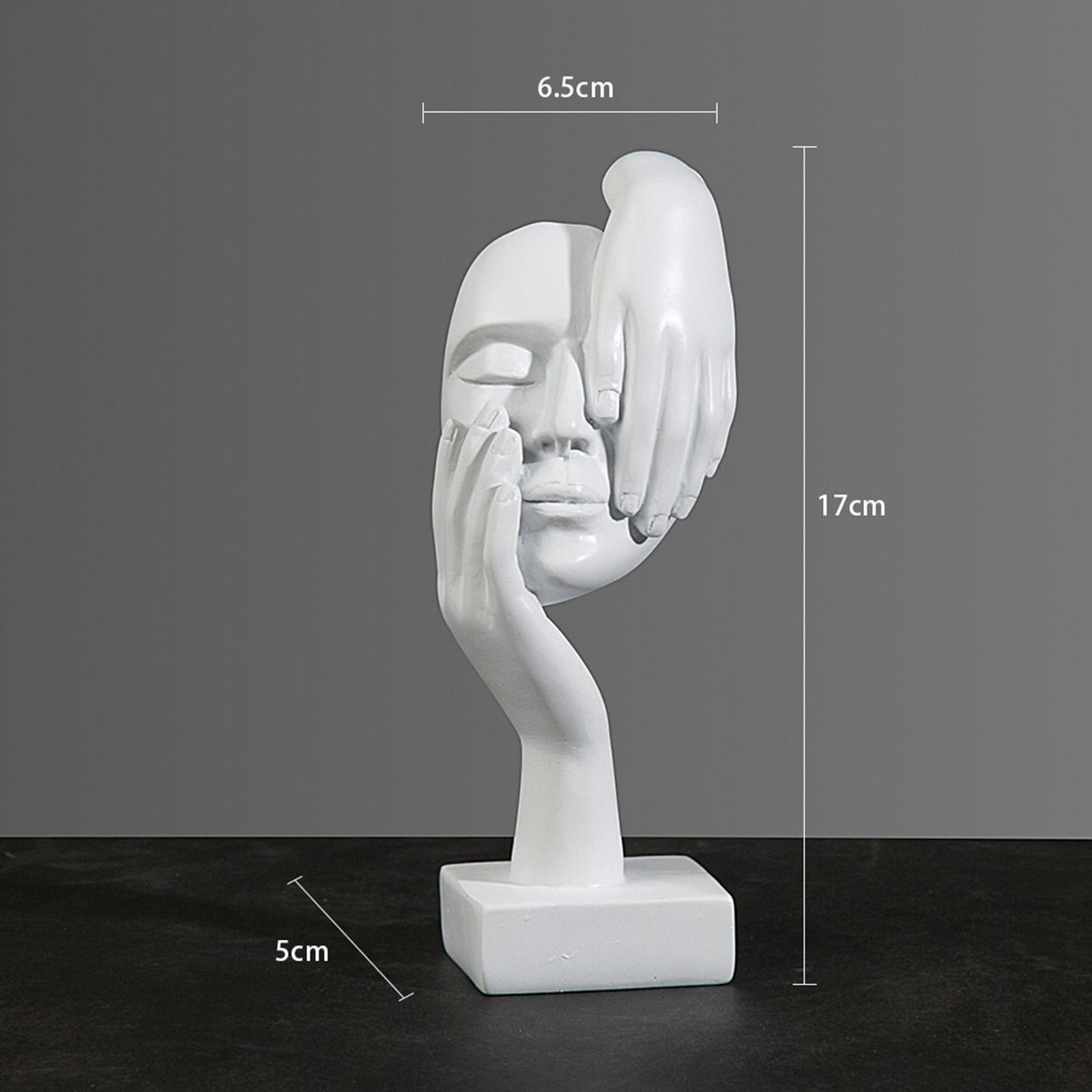 Creative Thinker Statue, Figurines Resin Ornament, Decoration Abstract Face Sculpture for Desktop Office Home Bookshelf Wedding Gift