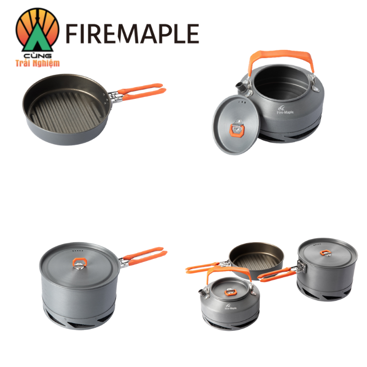 Bộ Nồi Dã Ngoại Fire Maple 3 Chiếc Feast Heat Exchanger Set FEAST-HEAT