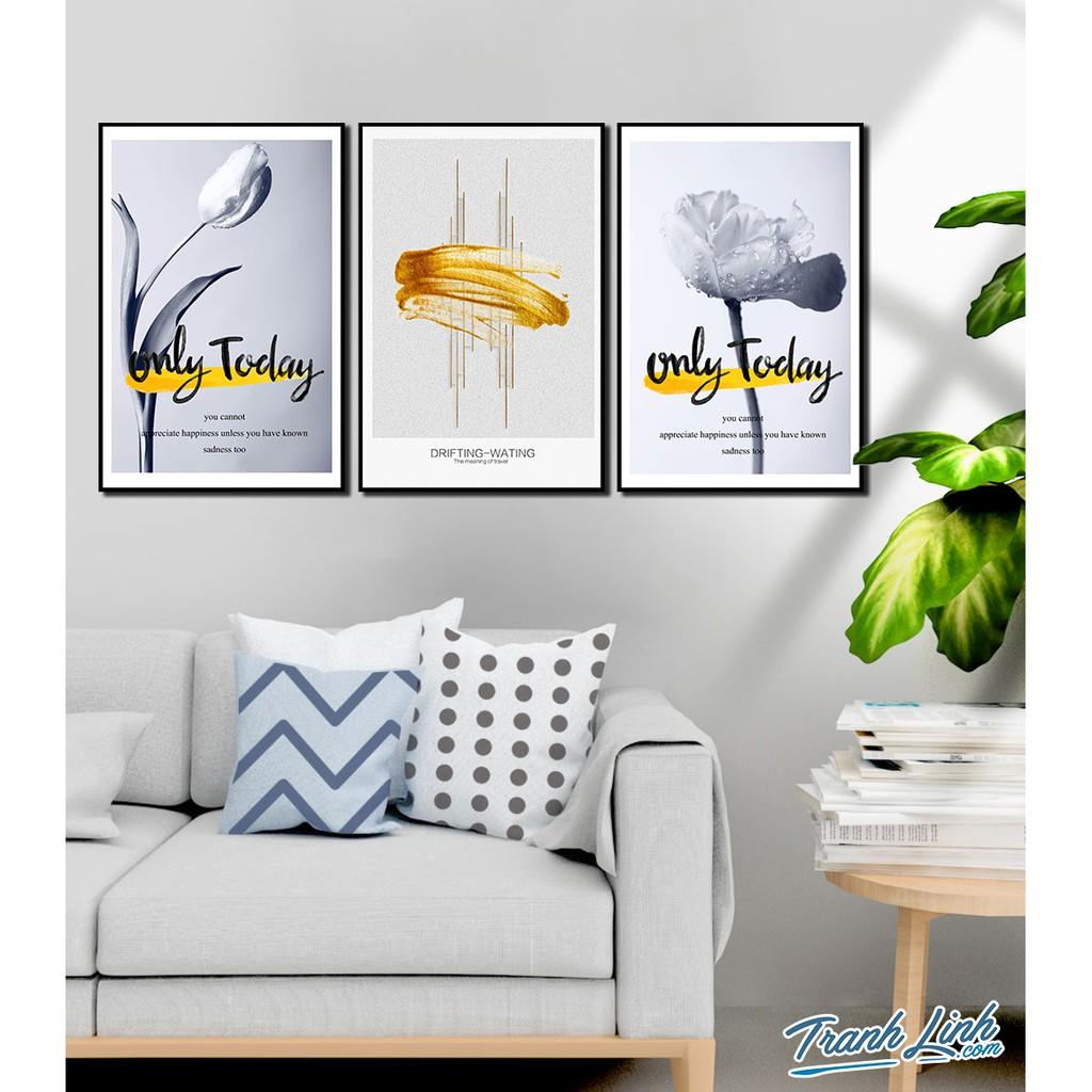 Bộ 3 Tranh Canvas Treo Tường Trang Trí Nghệ Thuật