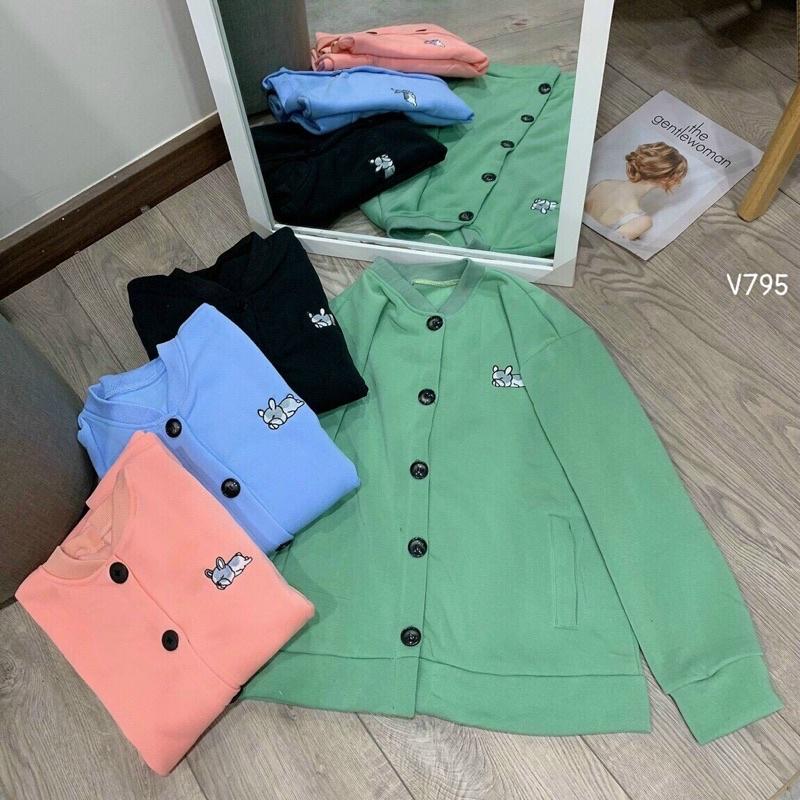 Áo khoác cardigan có khóa nút nam nữ form rộng Unisex siêu xinh phong cách oversize