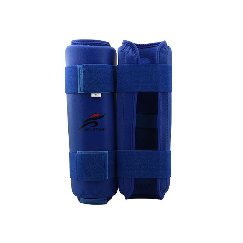 Taekwondo đồng phục karate sparring thiết lập chân tay bảo vệ shin bảo vệ bàn tay găng tay giày tất Color: Blue Gloves Size: S Height 130-150CM