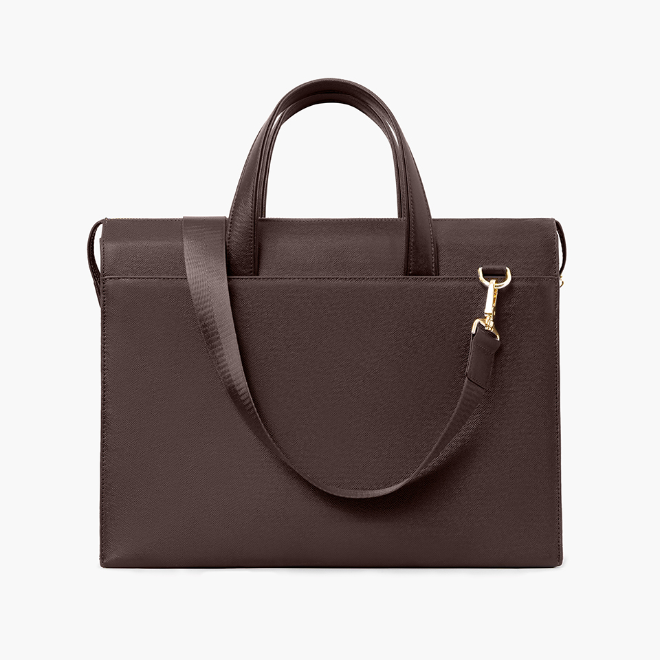 Túi Xách Nam Cặp Da Doanh Nhân GENCE CTS22 Da Bò Khóa Số Cao Cấp Màu Nâu Đậm