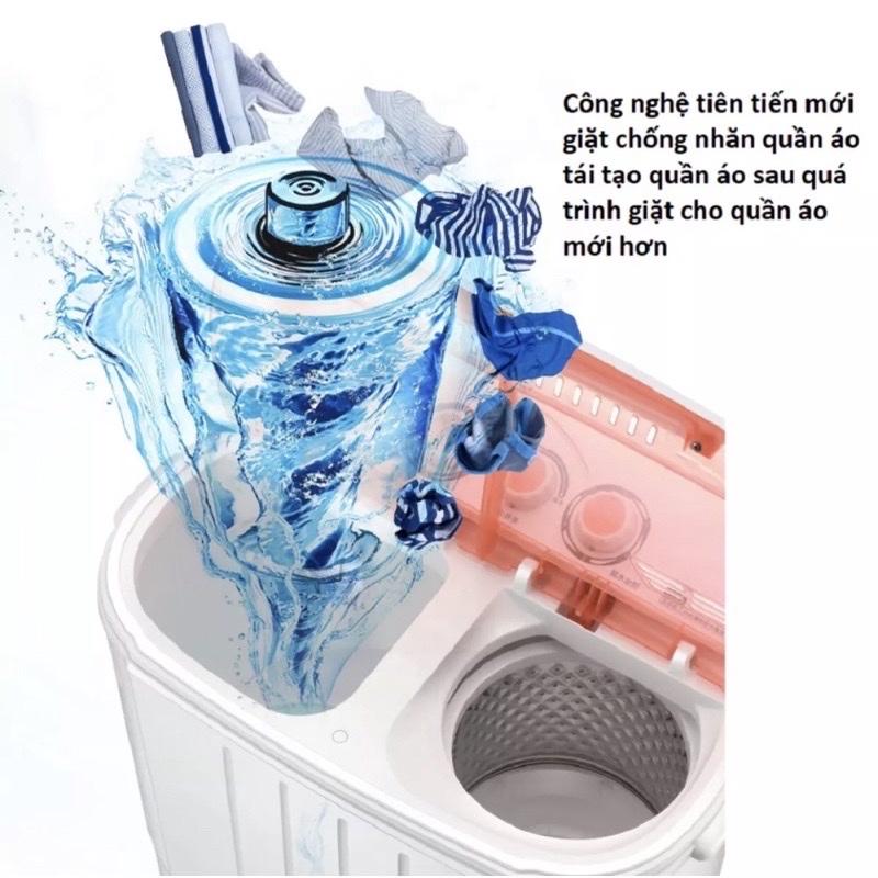 Máy giặt mini cao cấp 2 lồng bán tự động giặt được 3.6kg quần áo