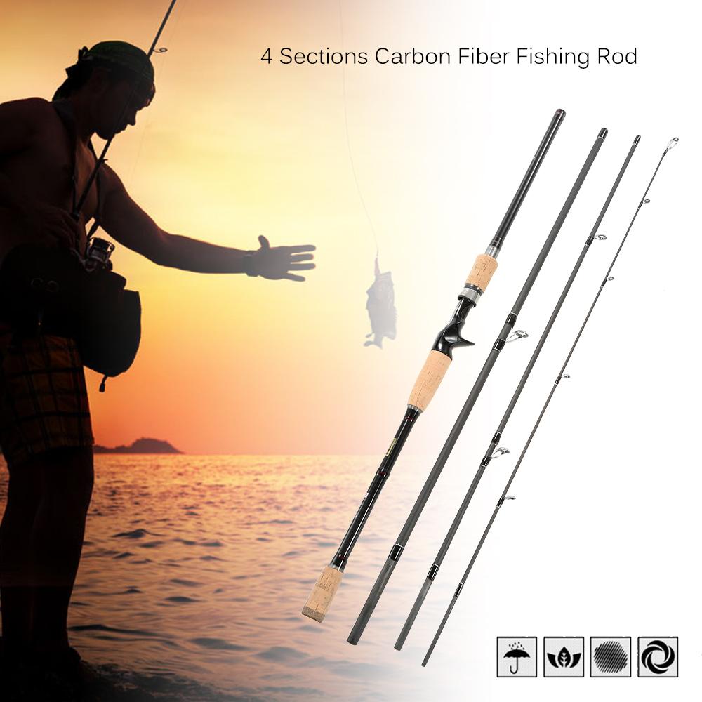 Cần câu cá 4 phần bằng sợi carbon trọng lượng nhẹ