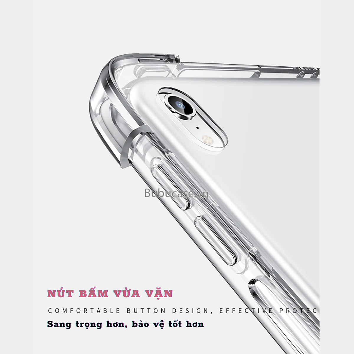 ỐP LƯNG DÀNH CHO CÁC DÒNG IPAD - CHỐNG SỐC GỜ 4 GÓC, CHẤT LIỆU TPU DẺO TRONG SUỐT