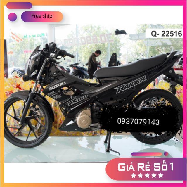 Tem rời dành cho xe raider dán xe xám