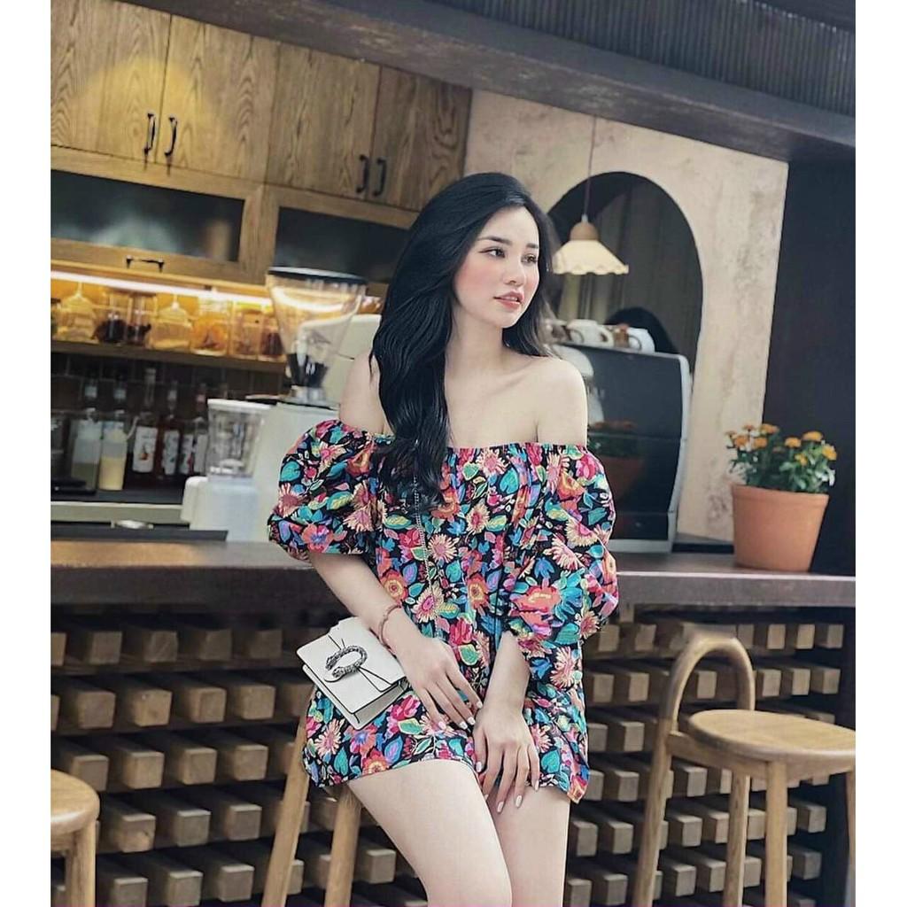 Đầm hoa lụa babydoll cúp ngực siêu yêu
