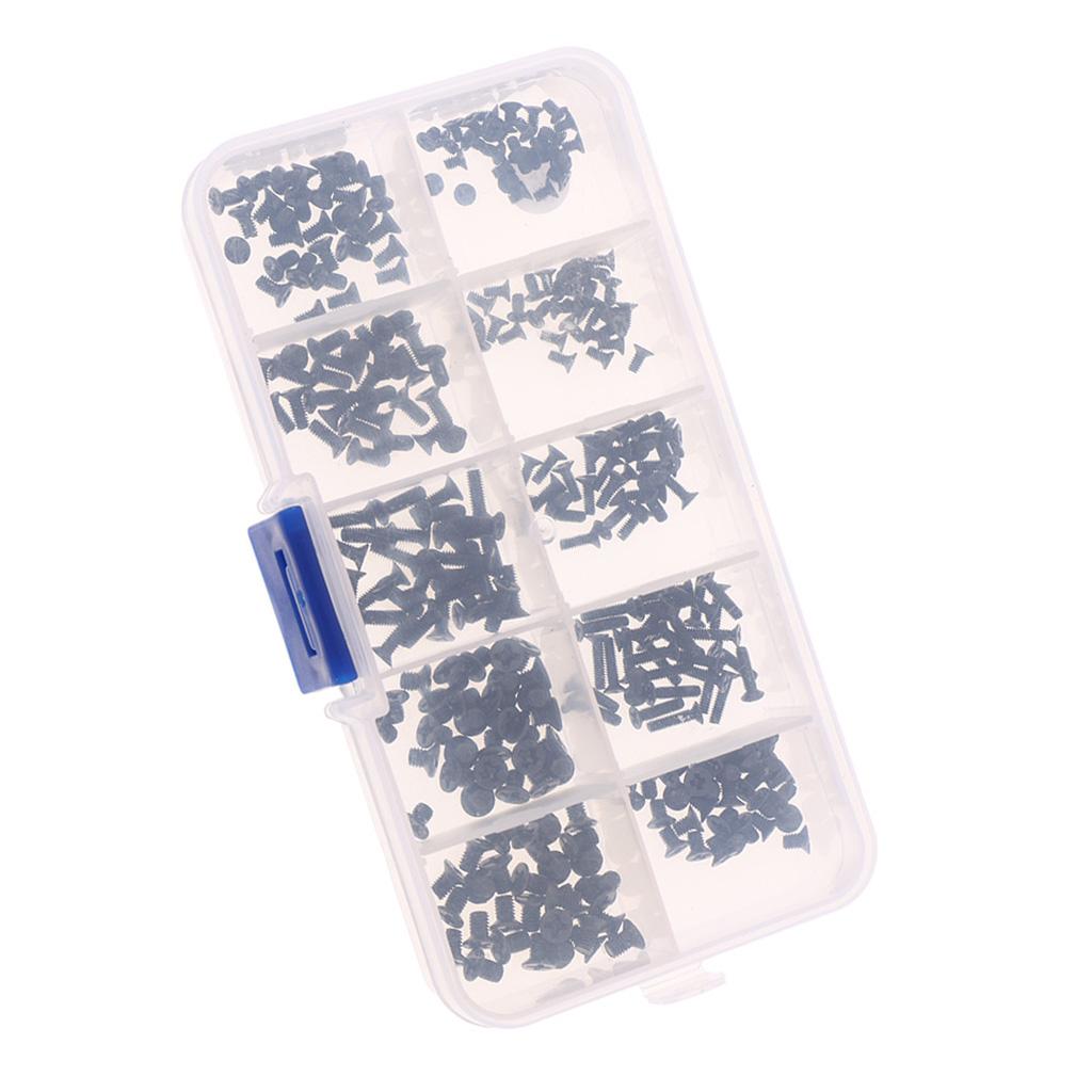 300Pcs M2 M2.5 M3 2-8mm  Head Metric Carbon Steel Micro Screws