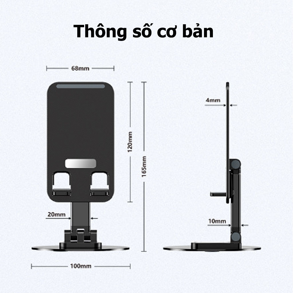 Giá Đỡ Điện Thoại / Máy Tính Bảng Xoay 360 Độ Tiện Dụng Có Thể Gấp Gọn, Giá Đỡ Pixlink X203 Chất Liệu Hợp Kim Nhôm - Hàng Chính Hãng/Hàng Nhập Khẩu