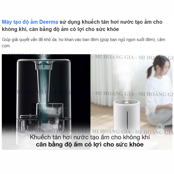 Máy phun sương tạo độ ẩm không khí Deerma DEM-F628 Hàng Chính Hãng