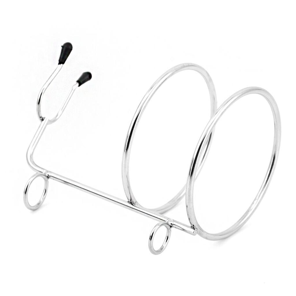 Weighted Base Removable Alloy Silver Men's Shaving Brush Straight Holder Stand Soap Bowl Double Edge