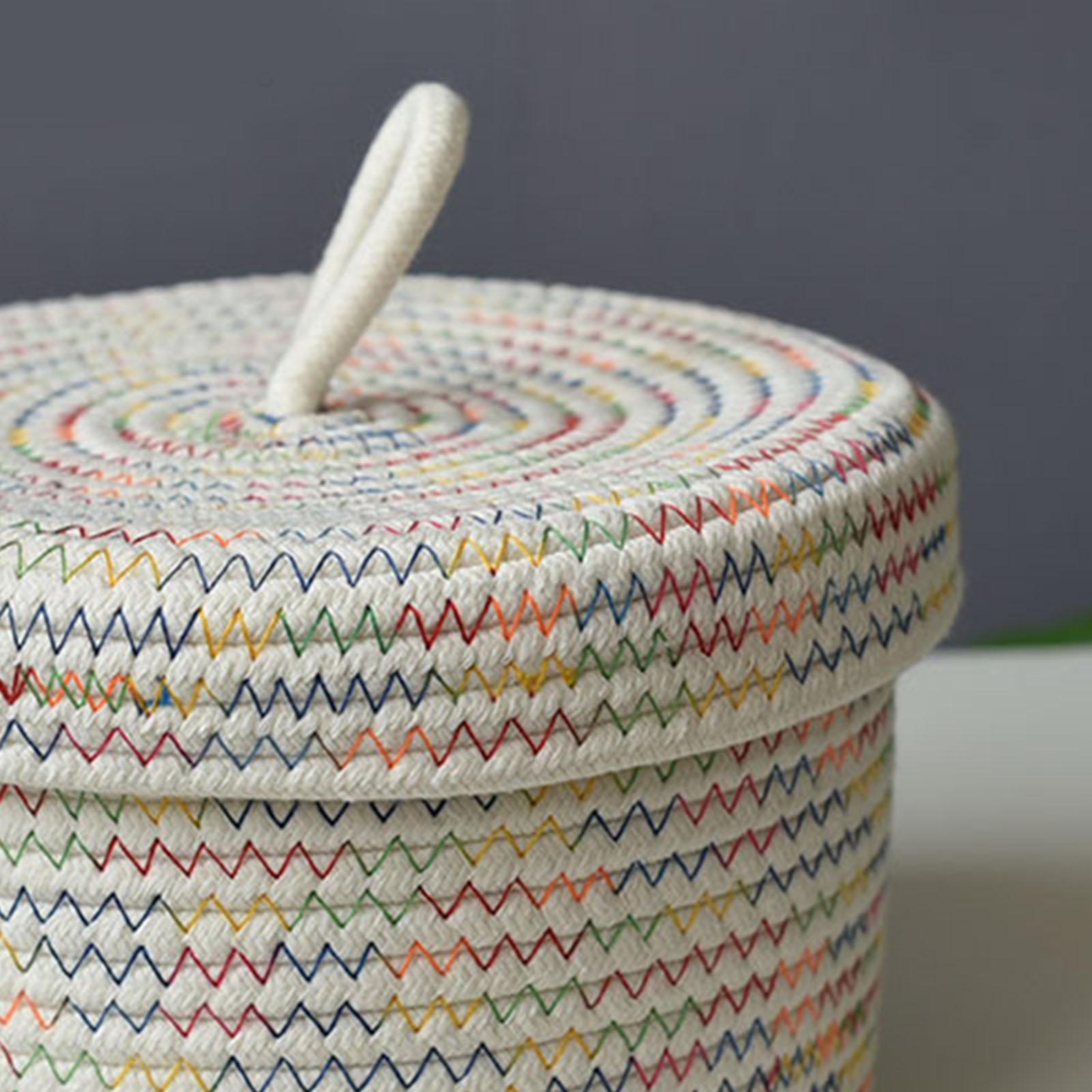 Storage Basket Bins, Shelf Baskets with Lids Organizing Gifts Toys Jewelry