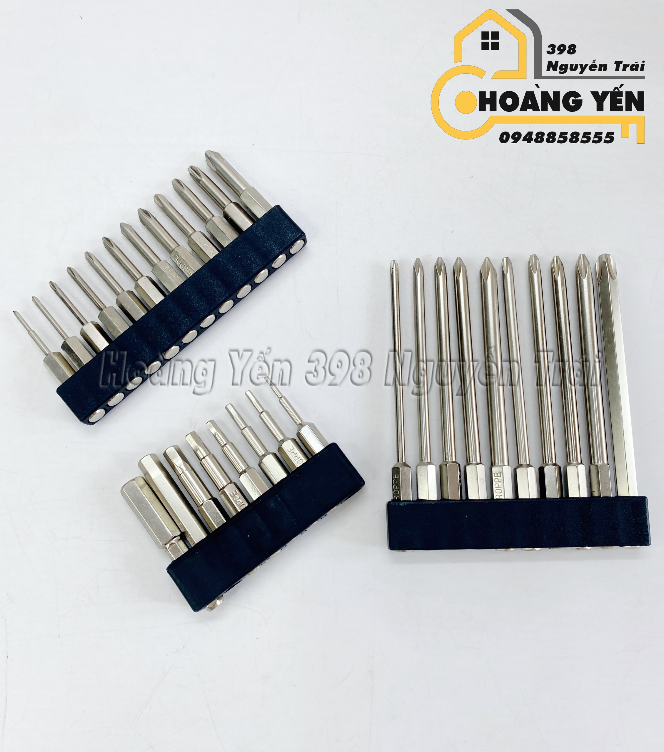Bộ mũi vít đầu lục giác 8/10/12 chi tiết thương hiệu BROPPE dài 50mm-100mm chất liệu thép S2 siêu cứng chống gỉ sét