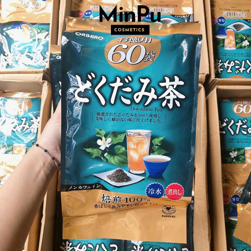 Trà Diếp Cá Orihiro Tiêu Mụn, Mát Gan, Giải Độc - Dokudami Tea Orihiro 60 gói/ bịch