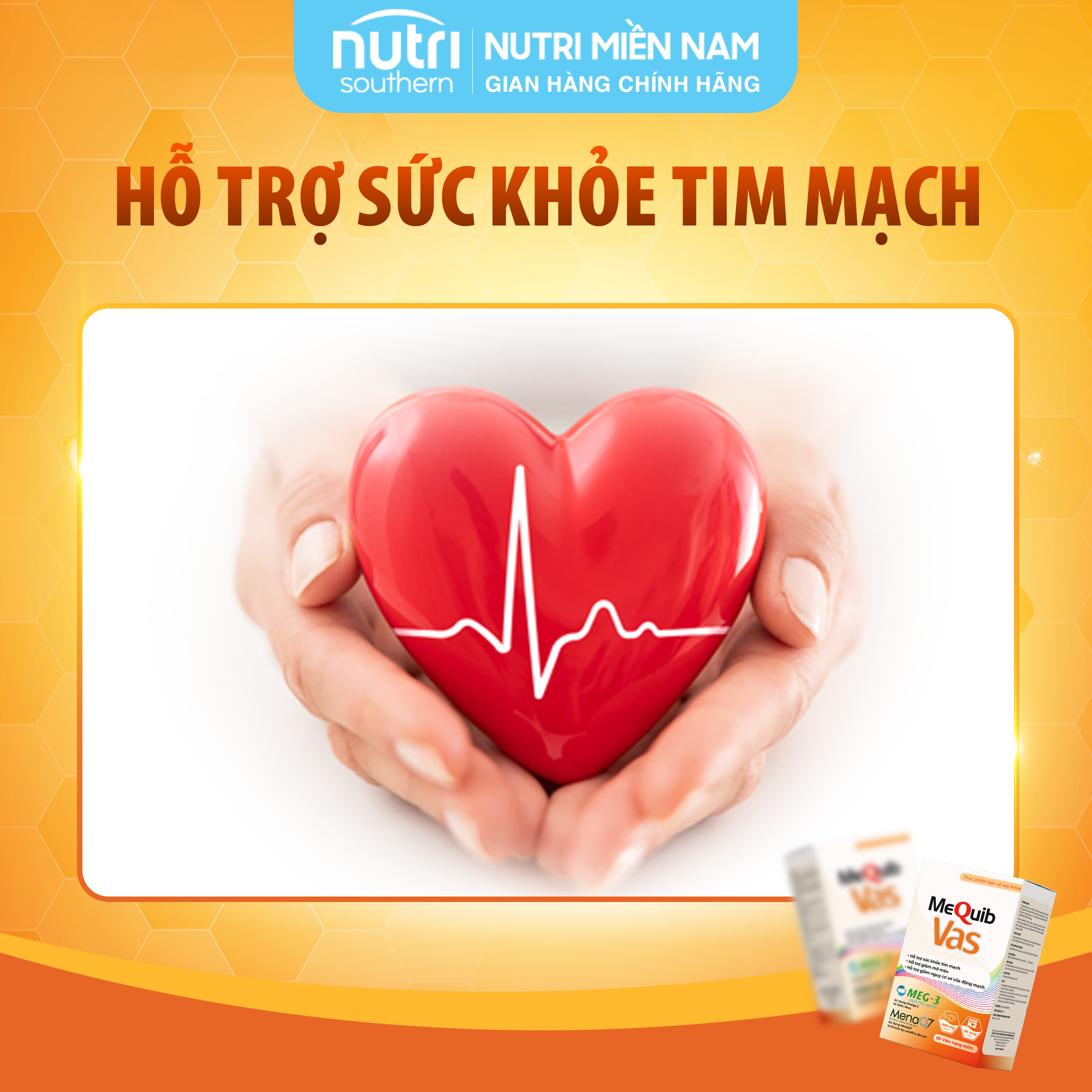 MEQUIB VAS Hỗ Trợ Ngăn Lão Hóa Tim Mạch, Ngừa Xơ Vữa Động Mạch