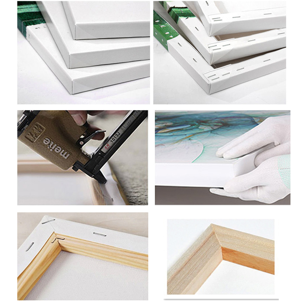 ComBo 3 Tranh văn phòng ( nhiều mẫu ) Canvas kim tuyến căng khung gỗ Sologan 2020