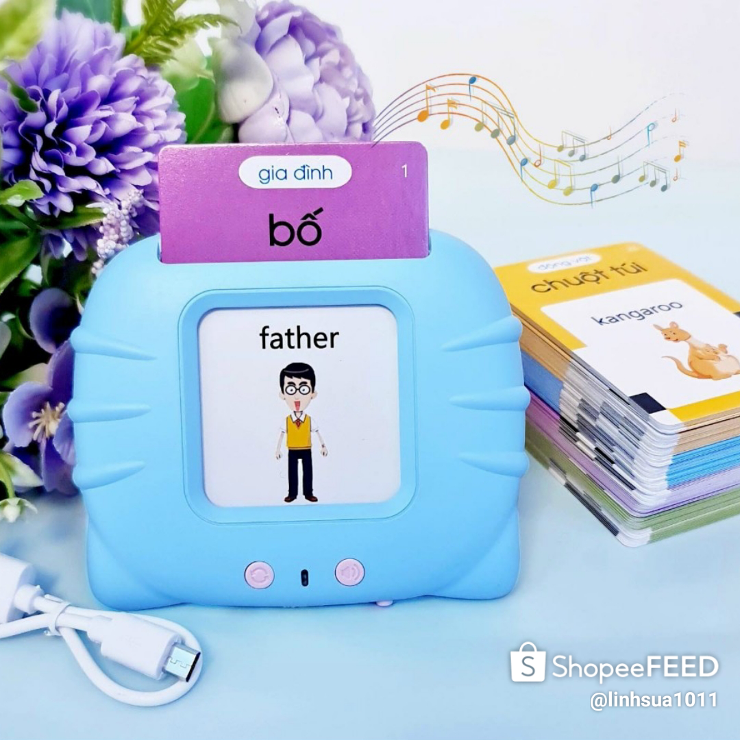 Máy Flashcard Đọc Thẻ Phiên Bản Song Ngữ Anh Việt