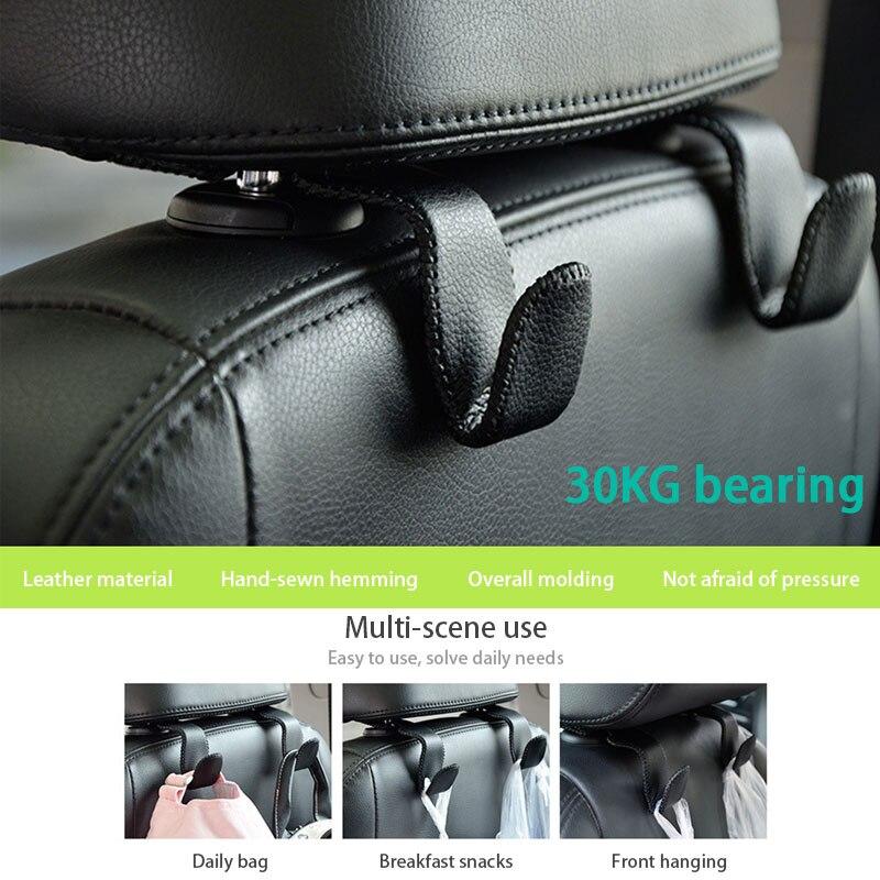 Móc treo xe hơi sang trọng Móc treo bằng thép Móc treo bằng thép cho ghế sau ô tô Giá đỡ túi sau Tựa đầu ô tô