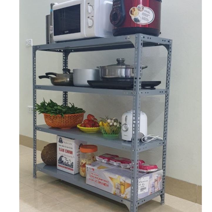 Kệ sắt v lỗ 4 tầng ,Rộng 40cm x Dài 150cm x C150cm,kệ sắt lắp ghép đa năng
